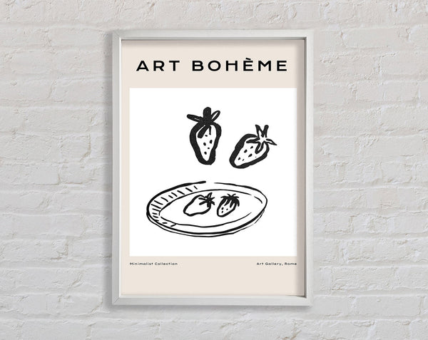 Strawberries On A Plate Framed Print