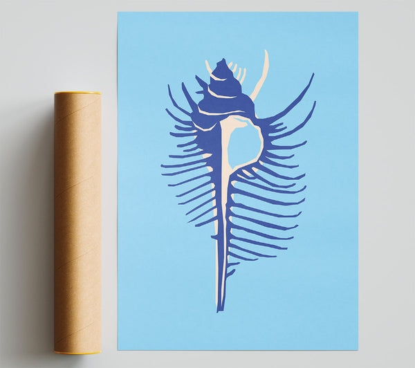 Big Blue Shell Print