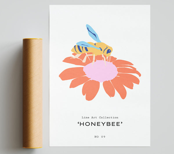 Modern Honey Bee Print