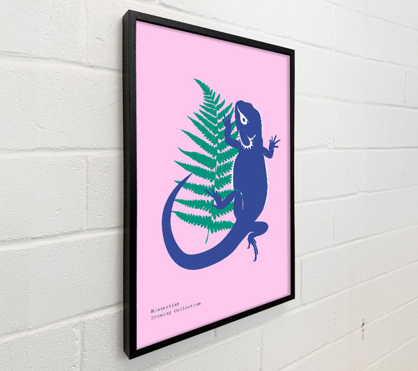 Bearded Dragon And Fern