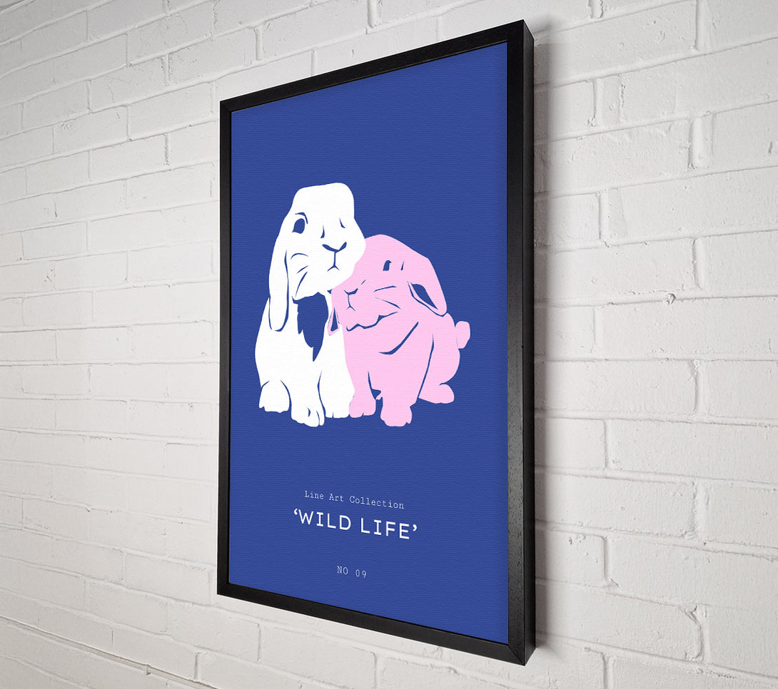  A Canvas Print of Bunny Rabbit Cuddle Canvas Art