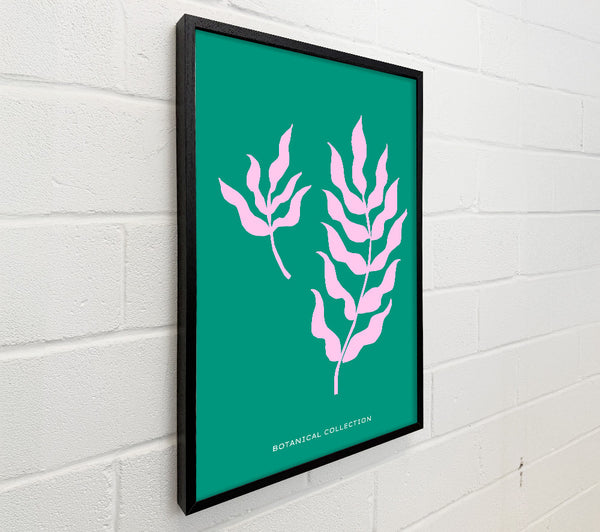 Bohemian Leaves On Green
