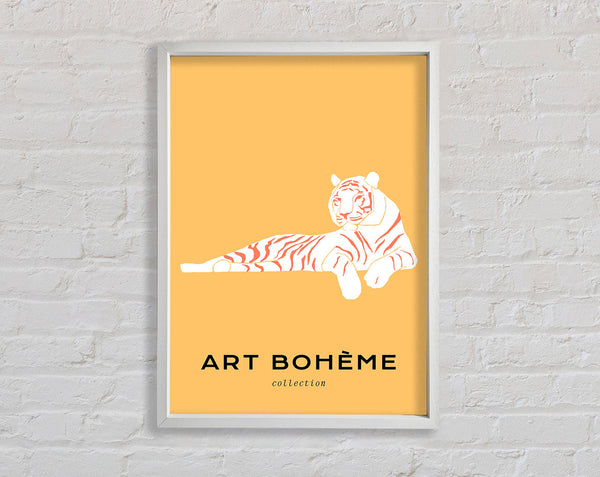 The White Tiger On Yellow