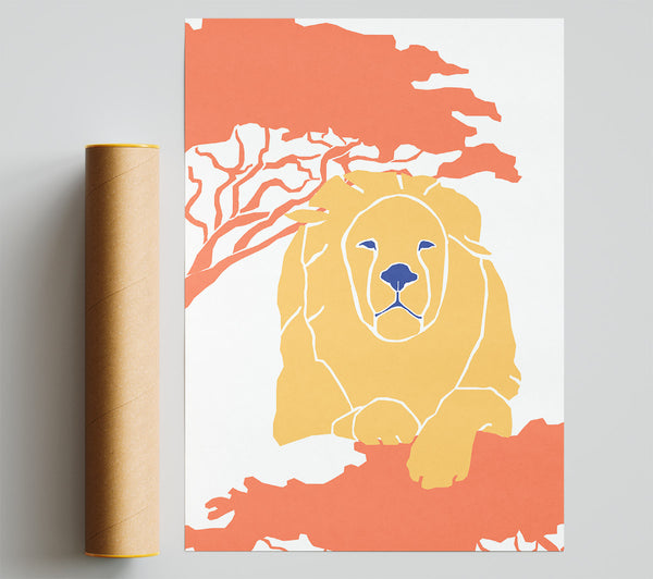 Lion Waiting Giclee Print