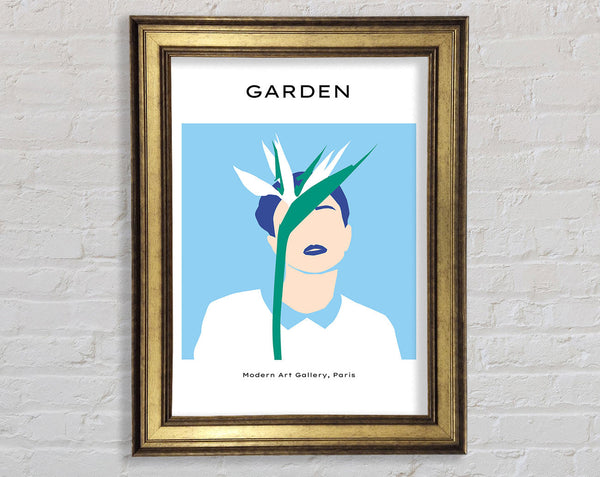 Bird Of Paradise White Flower Framed Print