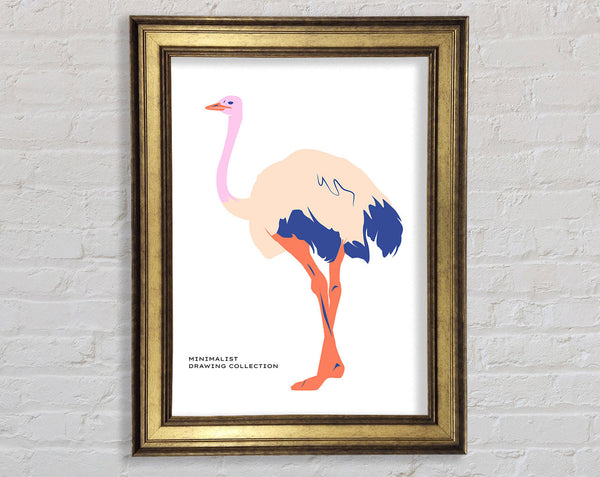 Minimalist Ostridge Framed Print