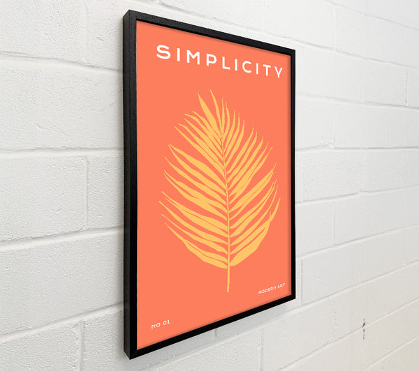 Modern Leaf On Orange