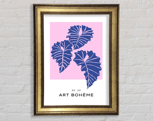 Beautiful Blue Leaves Framed Print
