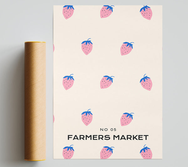 Strawberries Farmers Market Giclee Print