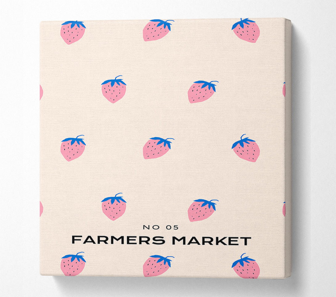  A Canvas Print of Strawberries Farmers Market Canvas Art