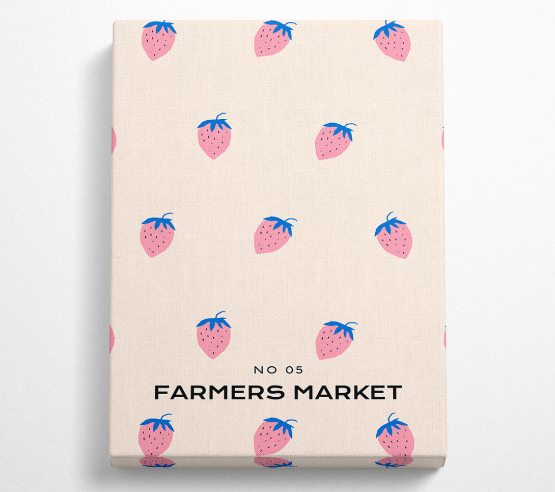  A Canvas Print of Strawberries Farmers Market Canvas Art
