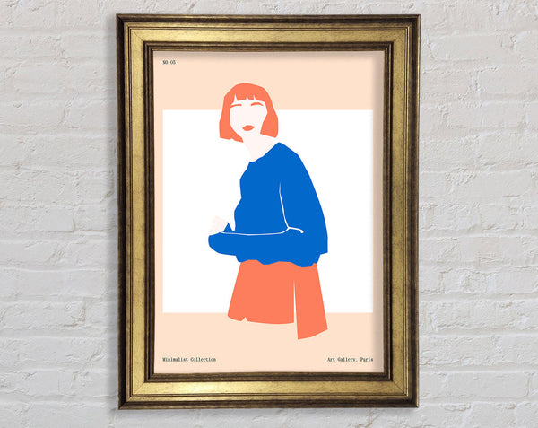 Orange Hair Woman Framed Print