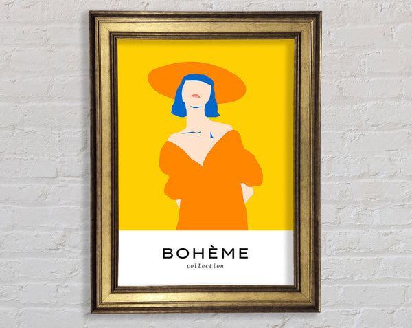 Yellow Summer Fashion Framed Print