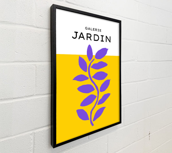 Purple Plant On Mustard Yellow