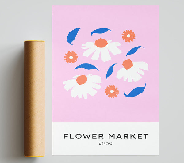 London Flower Market Poster