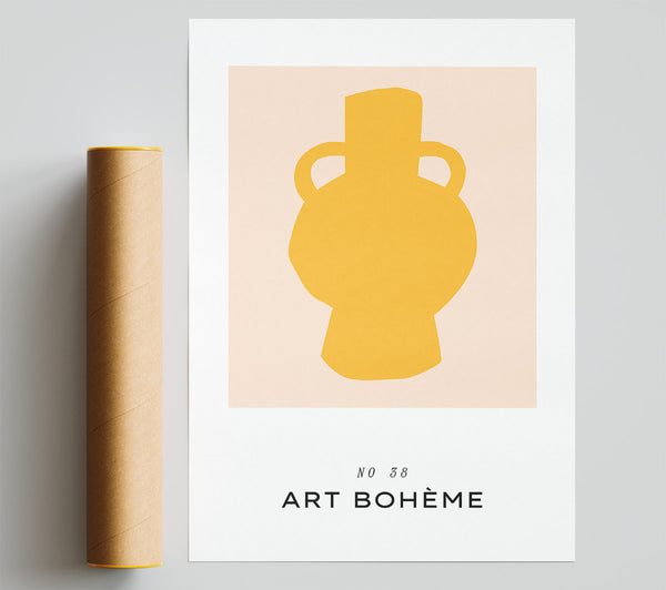 Simple Yellow Vase Print