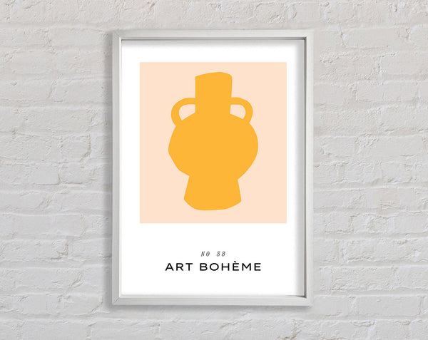 Simple Yellow Vase Framed Print