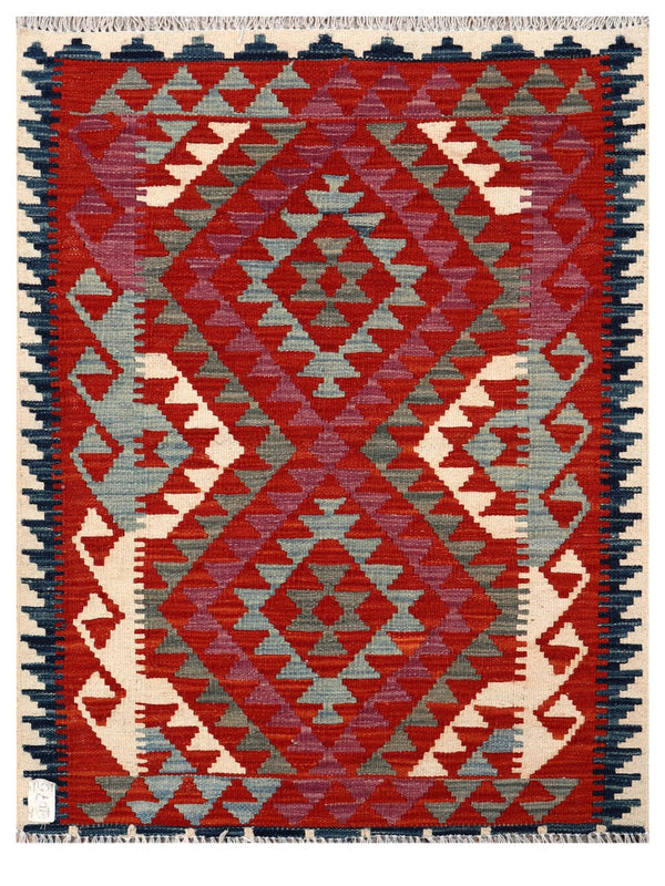 Maimana Afghanistan Kilim Rug - 115 x 88 cm
