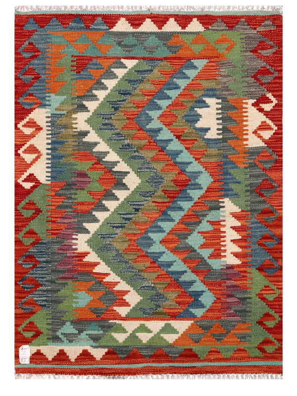 Maimana Afghanistan Kilim Rug - 117 x 84 cm