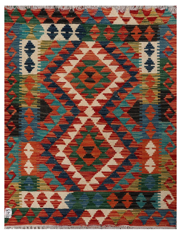 Maimana Afghanistan Kilim Rug - 119 x 92 cm