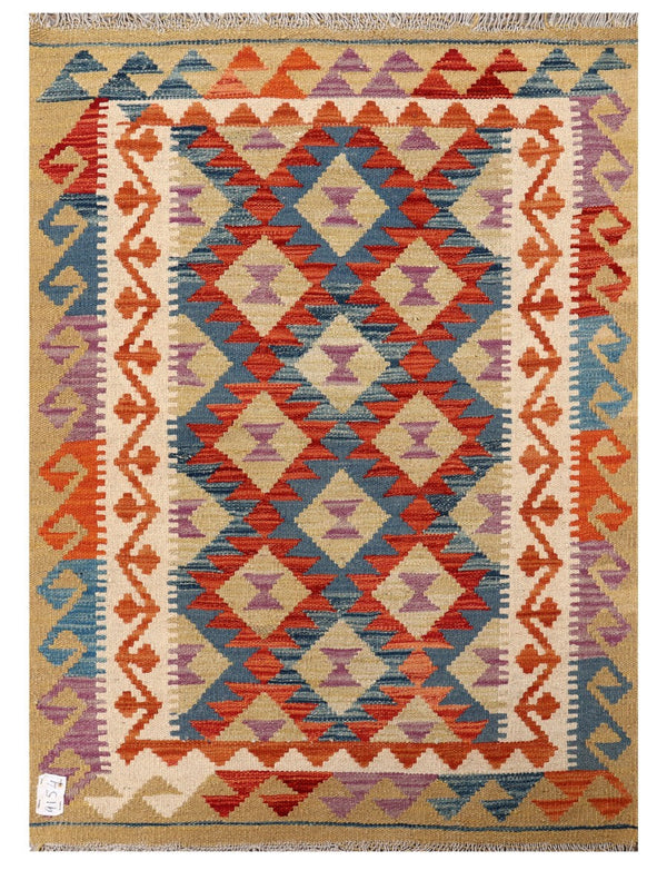 Maimana Afghanistan Kilim Rug - 117 x 85 cm