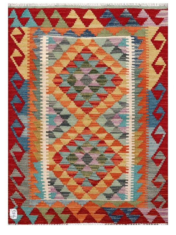 Maimana Afghanistan Kilim Rug - 119 x 86 cm