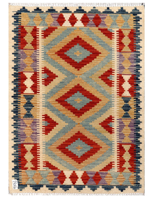 Maimana Afghanistan Kilim Rug - 123 x 87 cm