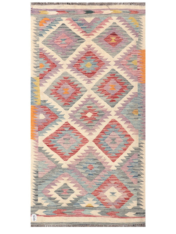 Maimana Afghanistan Kilim Rug - 192 x 98 cm