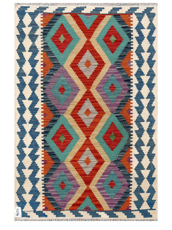 Maimana Afghanistan Kilim Rug - 129 x 85 cm