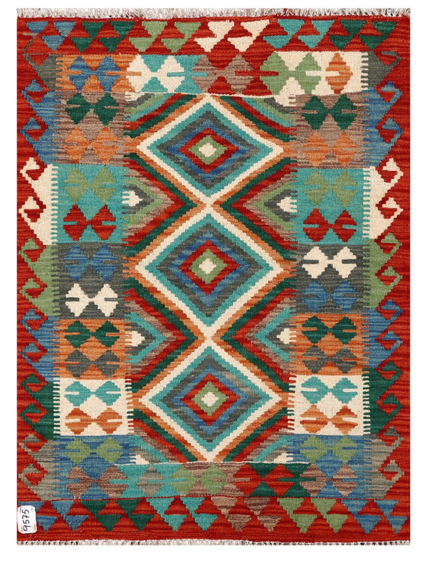 Maimana Afghanistan Kilim Rug - 120 x 88 cm