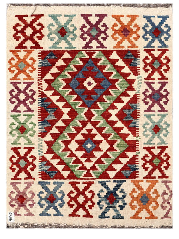 Maimana Afghanistan Kilim Rug - 119 x 88 cm