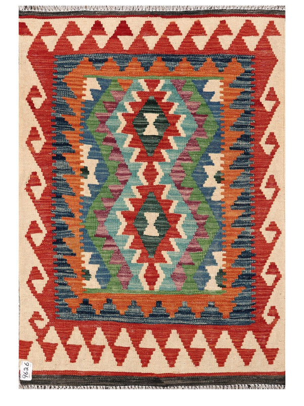 Maimana Afghanistan Kilim Rug - 122 x 85 cm