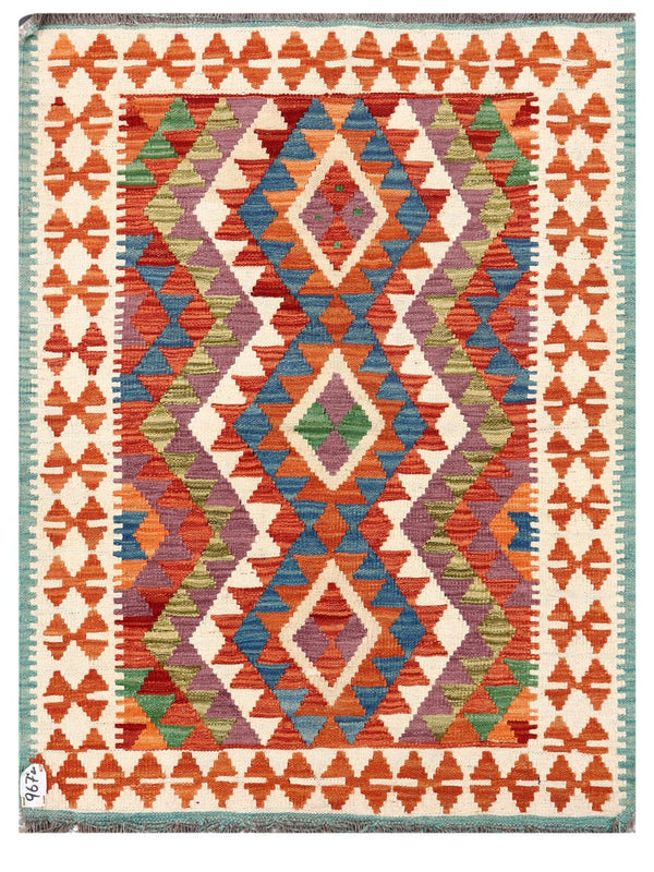 Maimana Afghanistan Kilim Rug - 117 x 88 cm