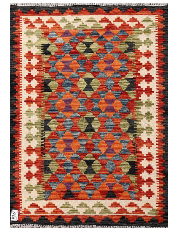 Maimana Afghanistan Kilim Rug - 122 x 86 cm