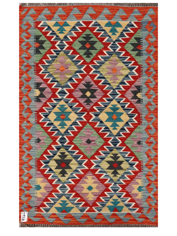 Maimana Afghanistan Kilim Rug - 134 x 83 cm