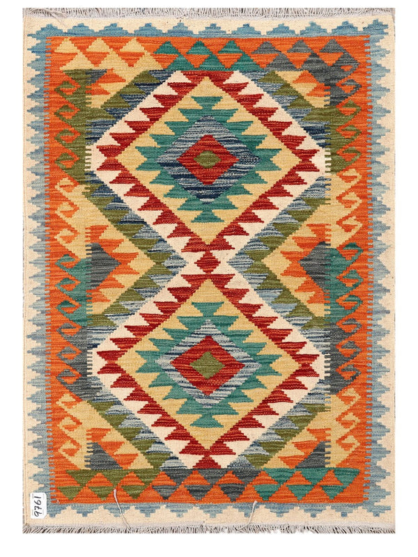 Maimana Afghanistan Kilim Rug - 117 x 83 cm