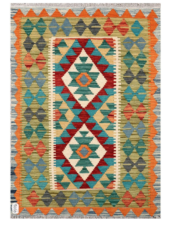 Maimana Afghanistan Kilim Rug - 122 x 85 cm