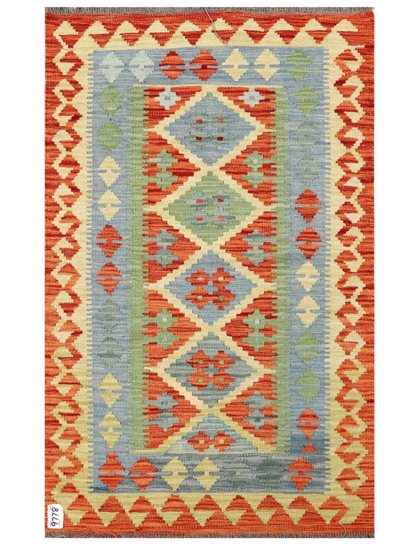 Maimana Afghanistan Kilim Rug - 132 x 82 cm