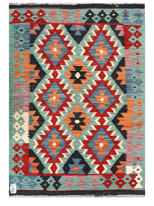 Maimana Afghanistan Kilim Rug - 124 x 87 cm