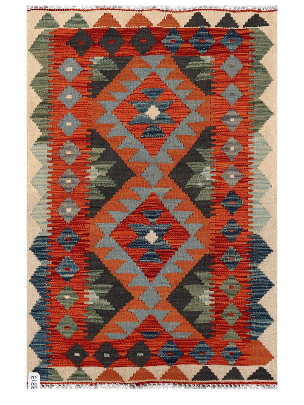 Maimana Afghanistan Kilim Rug - 118 x 77 cm