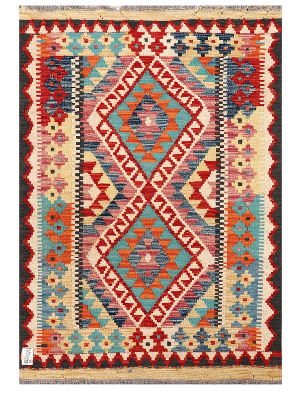 Maimana Afghanistan Kilim Rug - 127 x 88 cm