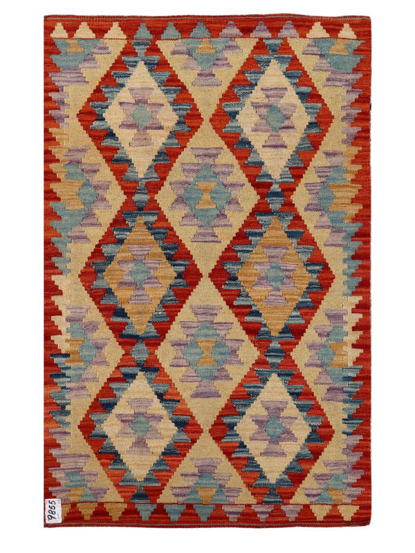 Maimana Afghanistan Kilim Rug - 125 x 78 cm