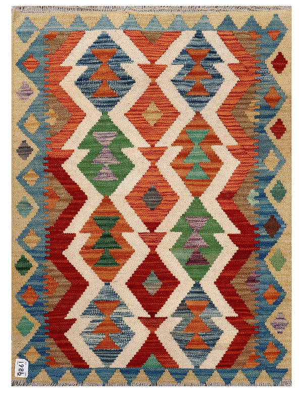 Maimana Afghanistan Kilim Rug - 118 x 87 cm