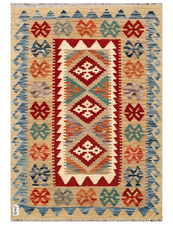 Maimana Afghanistan Kilim Rug - 122 x 85 cm