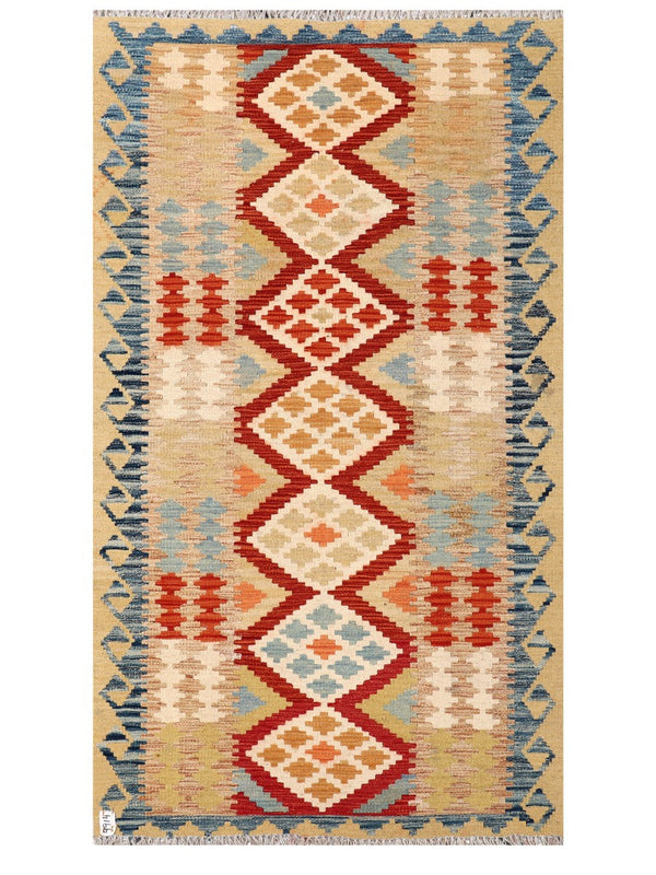 Maimana Afghanistan Kilim Rug - 188 x 106 cm