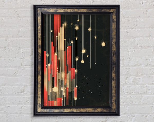 Abtract Down Line Framed Print
