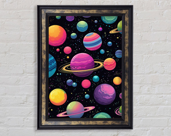 Acid Galaxy Framed Print