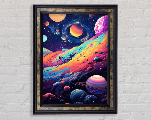 Acid Planets Atmosphere Framed Print