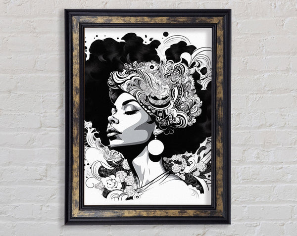African Woman Fashion Framed Print