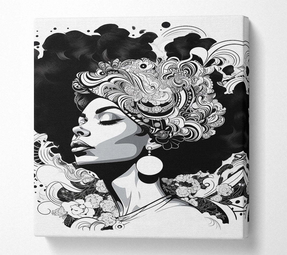  A Canvas Print of African Woman Fashion Canvas Print